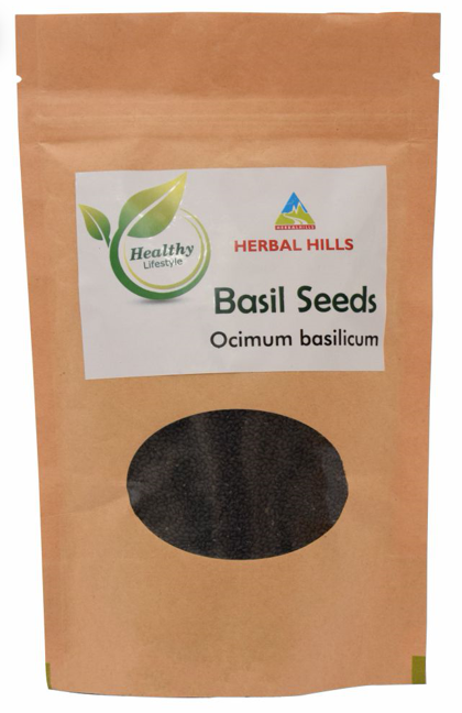 Herbal Hills Natural and Pure Holy Basil Seeds- Skin Care Herbal Supplement - 200 gms 